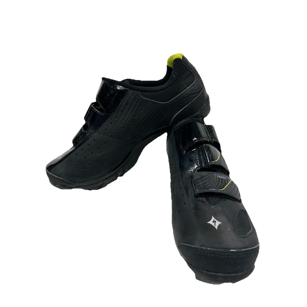 Specialized Riata Cycling Shoes Womens 9.5 Body Geometry Black Neon Yellow-Green